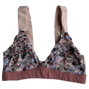 Spanx Pink Floral Bralette Women's Size Small